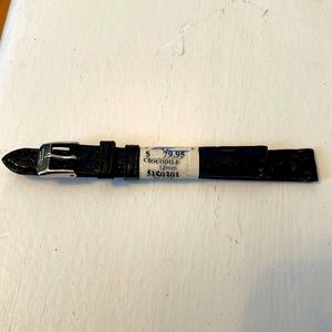 Black crocodile 12mm woman’s watchband